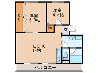 間取図 新北野第1コーポA棟（1114）