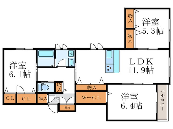 間取り図 シャーメゾン岩倉南