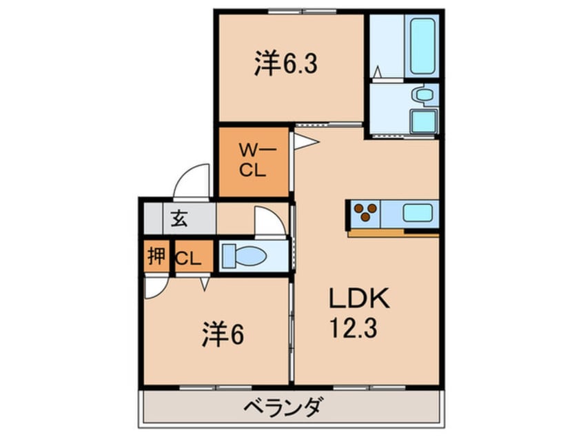 間取図 ロイヤルサニ－ハイツ