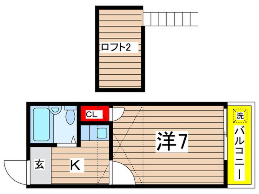 間取図 メゾネット北川