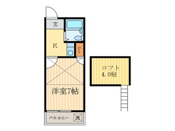 間取図 メゾネット北川