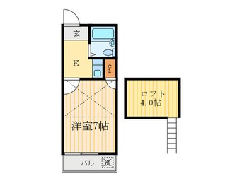 間取図 メゾネット北川