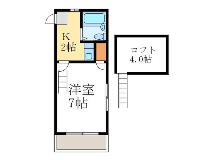 間取図 メゾネット北川