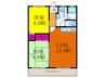 丸栄ライオンズマンションＢ棟 2LDKの間取り