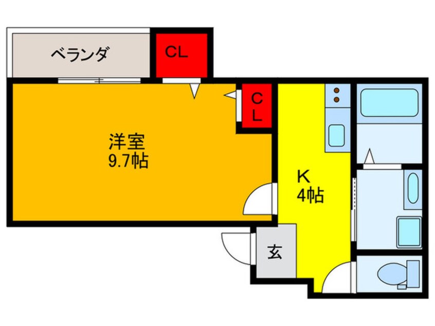 間取図 フジパレス西三荘Ⅱ番館