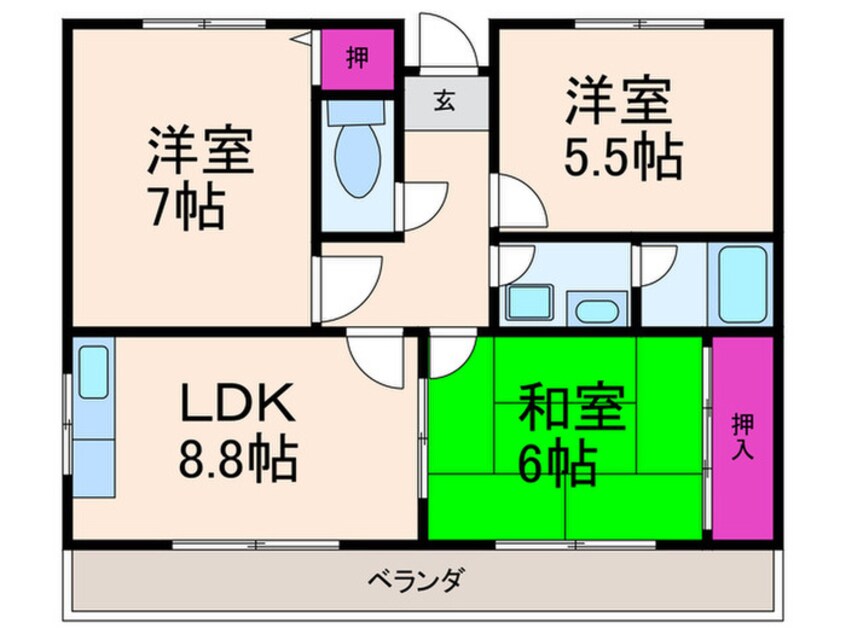 間取図 グレイス竹の内