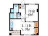 リエス西院 1LDKの間取り