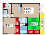 メープル住吉 2LDKの間取り