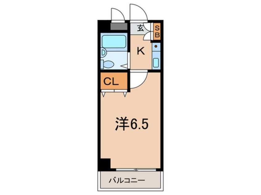 間取図 シャルムメゾン六甲道（２０３）