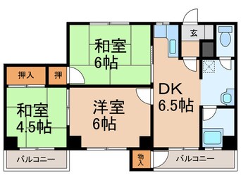 間取図 金盃第２ビル高羽荘