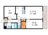 仮）nukumori桂川南 1LDK+Sの間取り