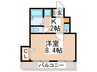 センターヴィレッジ 1Kの間取り
