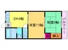 プレアール南住吉 2DKの間取り