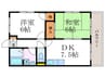 メルベ－ユ桂川 2DKの間取り