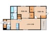 HEBEL MAISON 学文殿 2LDKの間取り