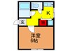 マンションはまゆう 1Kの間取り
