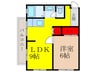 室町マンション 1LDKの間取り