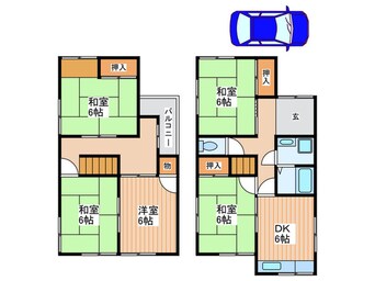 間取図 樟葉面取町戸建