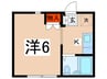 RHYTHM新石切A棟 1Kの間取り