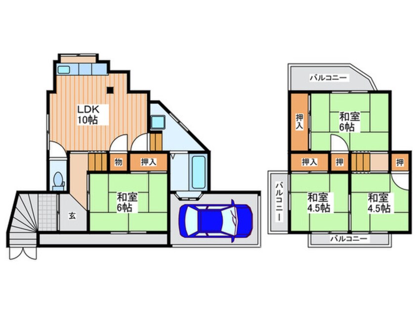 間取図 津田元町貸家