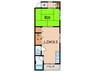日下マンション 1LDKの間取り