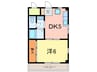 甲南フラット 1DKの間取り
