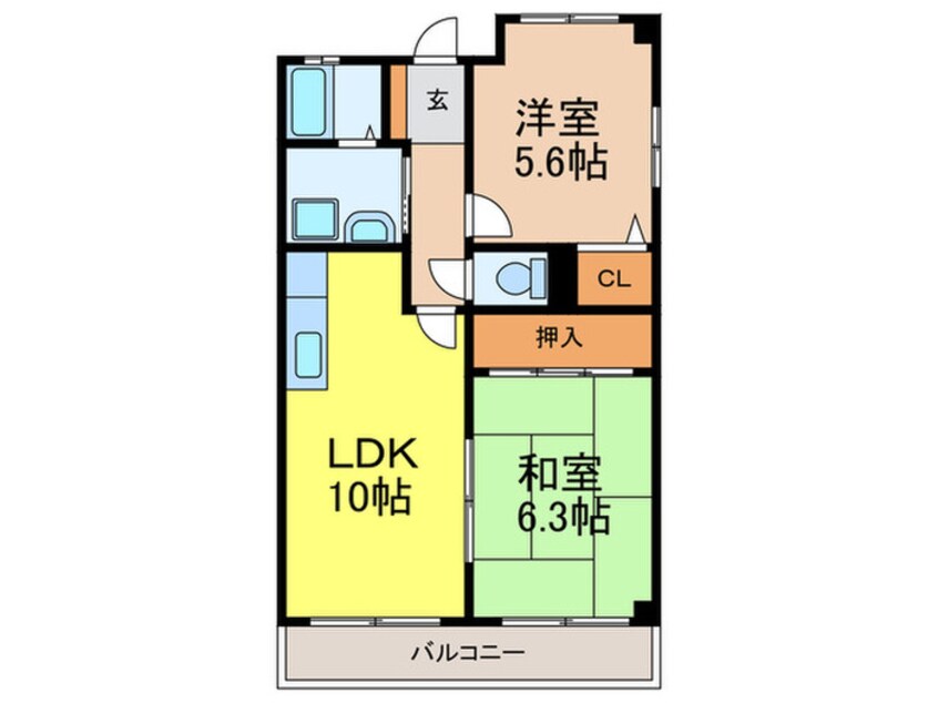 間取図 アリヴィラ夙川