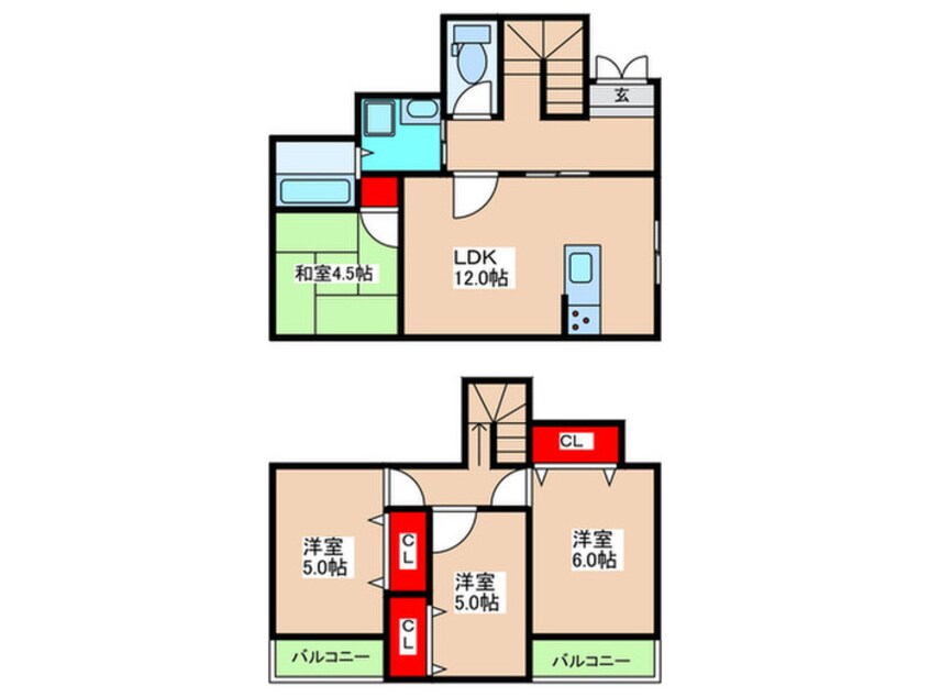 間取図 郡山２丁目戸建て