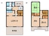 タウンハウスドミールA棟 3LDKの間取り