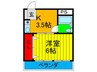 ロイヤルハイム 1Kの間取り
