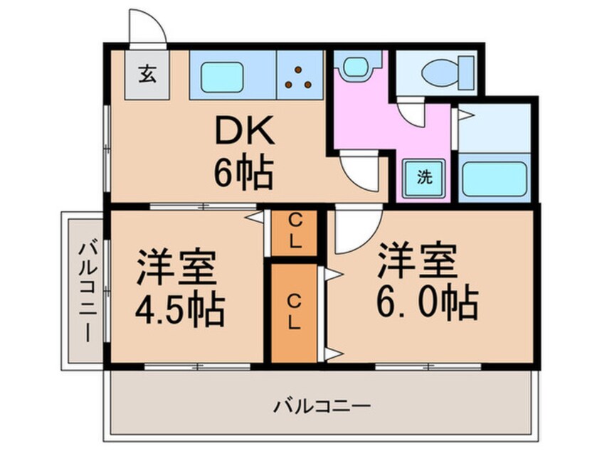 間取図 カーサ朝日橋