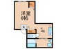 坂口ビル 1Kの間取り