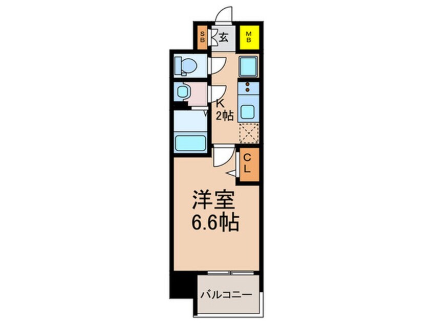 間取図 ｱﾄﾞﾊﾞﾝｽ大阪ｳﾞｪﾝﾃｨ（301）