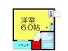 ハマンション枚方元町 1Rの間取り