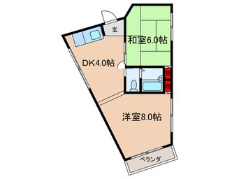 間取図 ボンジュ－ル南市岡