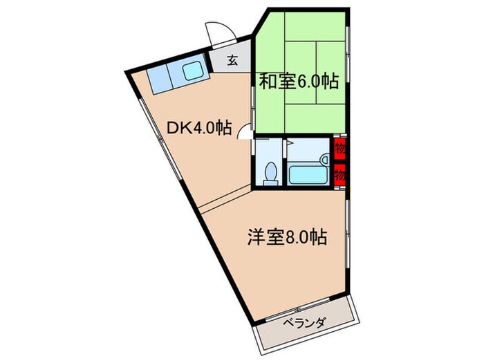 間取り図 ボンジュ－ル南市岡