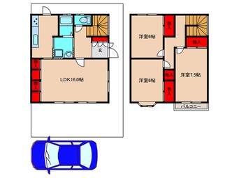 間取図 粟生新家３丁目戸建