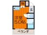 ペントハウス21 1Rの間取り