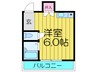 ペントハウス21 1Rの間取り