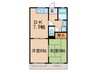 メゾン朋城　Ａ棟 2DKの間取り
