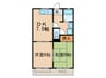 メゾン朋城　Ａ棟 2DKの間取り