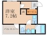 ハーモニーテラス深草坊町Ⅱ 1Rの間取り