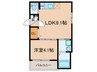 Ｇｒｉｓｅｒ八尾 1LDKの間取り