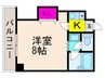 ｼﾃｨｰﾊｲﾂ高槻 1Kの間取り