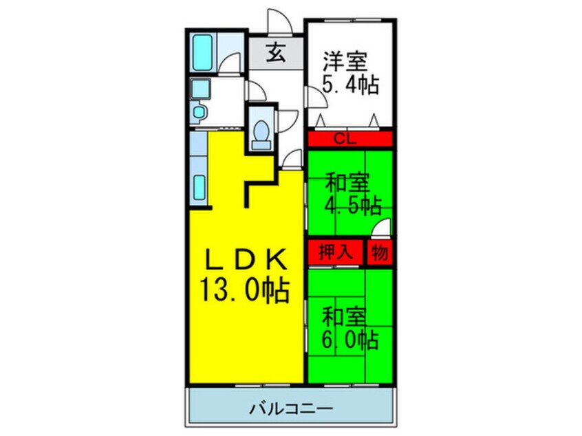 間取図 エミネンス辻本Ⅱ