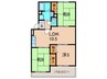 グリーンパレスＢ棟 3LDKの間取り