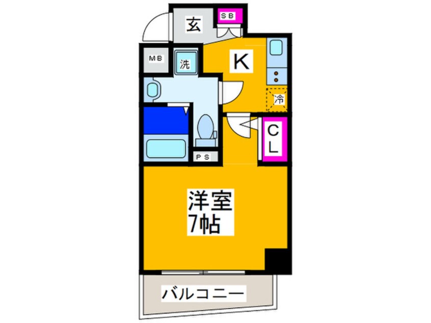 間取図 エグゼ阿倍野(1002)