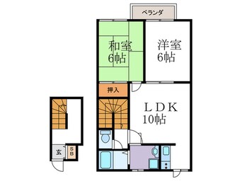 間取図 カ－サ西の丘