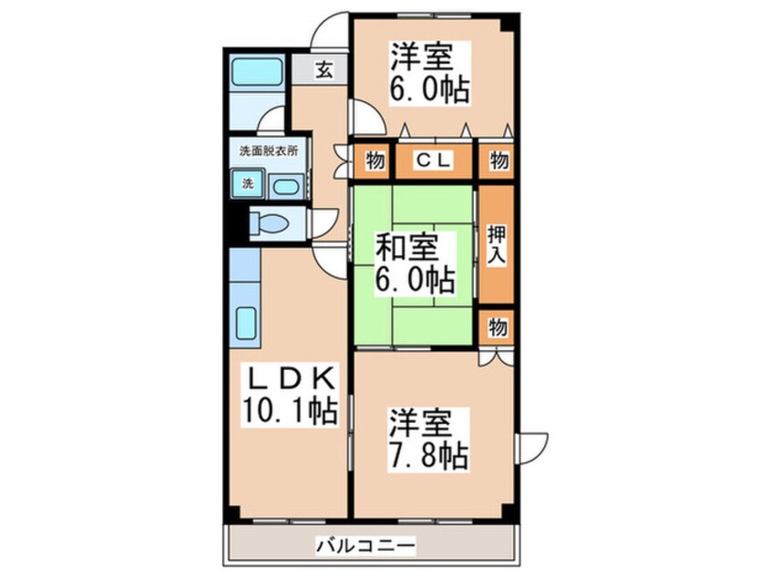 間取図 AXIS　MEZON　HINENO