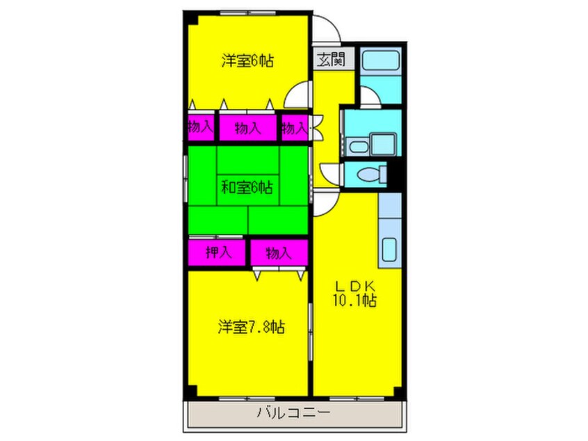 間取図 AXIS　MEZON　HINENO